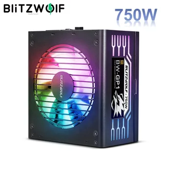 BlitzWolf BW-GP1 750W Masaüstü Bilgisayar ATX Tam Modüler Güç Kaynağı sessiz fan pc bilgisayar Oyun PC Güç Kaynağı RGB