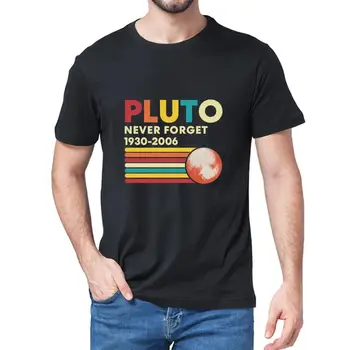 Pluto Asla Unutma 1930-2006 Pluto Fan Galaxy Yaz Erkekler Yeni kısa kollu tişört Yuvarlak Boyun Moda Pamuk Rahat İnce T-shirt