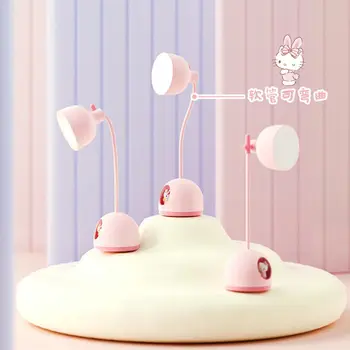 Hello Kitty Kuromi masa lambası Karikatür Cinnamoroll Öğrenme Ödev USB Şarj Göz Koruması Yatak Odası Masa okuma lambası