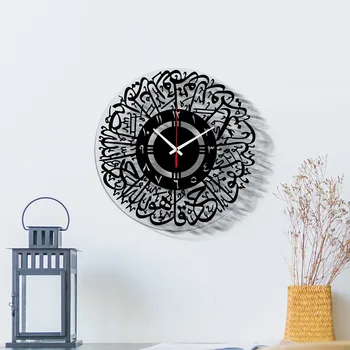 Modern Minimalist Siyah Dekoratif duvar Saati Yaratıcı Soyut Oturma Odası Akrilik Şeffaf Saat