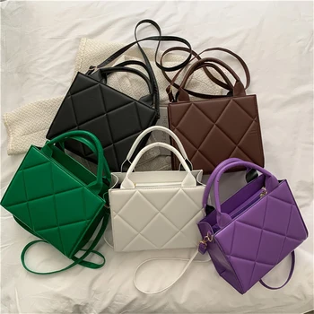 Ekose Kadın Çanta Moda Trendy Çanta Bayanlar pu deri omuz çantası çapraz vücut kadın çantası Rahat Bayanlar Tote tasarımcı çantası