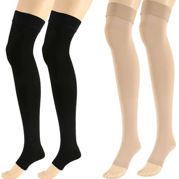 Kompresyon Çorapları Burnu açık Diz Çorap Varisli Damarlar Tedavi Şekillendirme Mezun Basınçlı Çoraplar kadın Çorapları Uzun Çorap