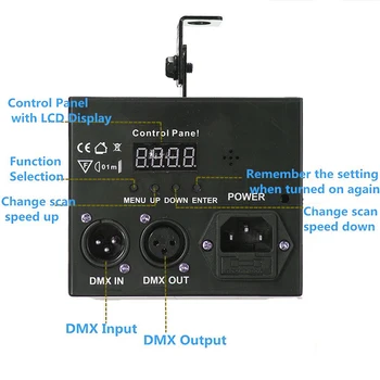 18W Led Lazer Disko ışığı DMX 512 DJ RGB Parti Lambası Ses Aktif Disko Lambası Hareketli Kafa Projektör Strobe Noel Sahne ışığı