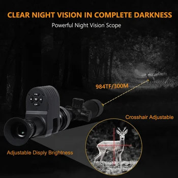 Megaorei 4 gece görüş kapsam avcılık tüfek optik Sight kamera HD 1080 P Video fotoğraf kayıt ile kızılötesi IR lazer ışık