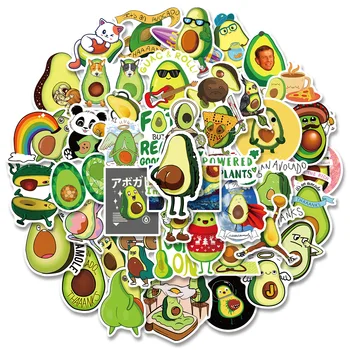 50 Paket Meyve Sevimli Avokado Çıkartmalar DIY Kız Oyuncak Hediye Etiketi Dekoratif Scrapbooking su geçirmez etiket Paketi