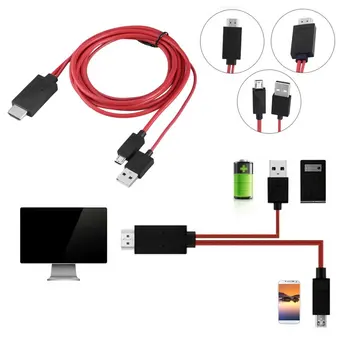 Profesyonel MHL 1080p mikro USB HDMI uyumlu Kablolar İle 11 Pin Samsung Galaxy S1-4 Note1-4 S4 İ9500 S3 İ9300