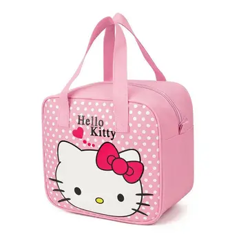 çantalar ve çanta Hello Kitty Çanta Kozmetik Çantası Çanta Sevimli Büyük Kadın El Çantası Karikatür Tuval Kız Kalp Kanvas Çanta çanta