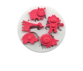Aouke Orman Hayvan silikon kalıp DIY Mutfak Kek Pişirme Dekorasyon Tatlı Puding Çikolata Kalıp Hayvan Şekli silikon kalıp