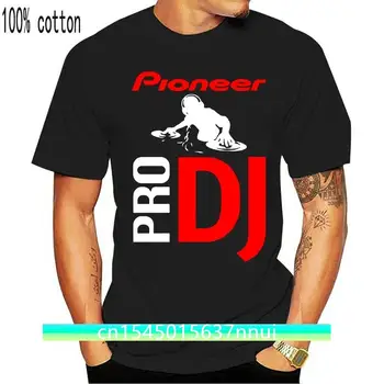 Erkekler Yetişkin Slim Fit T Gömlek S-Xxl Yeni PRO DJ Müzik Sistemi Logo Siyah erkek tişört Boyutu S-3XL