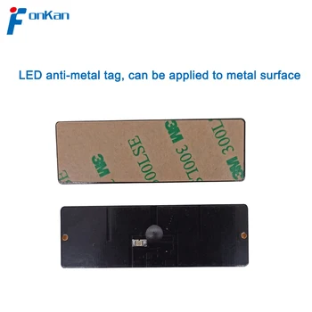 Fonkan UHF RFID Pasif LED Işıklı Etiket 860-960MHz ISO18000-6C GEN2 Depo Yönetimi için Anti-Metal