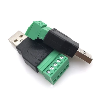1 Adet USB dişi vidalı konnektör USB fişi ile kalkan konektörü USB2. 0 Dişi Jack USB dişi vidalı terminal