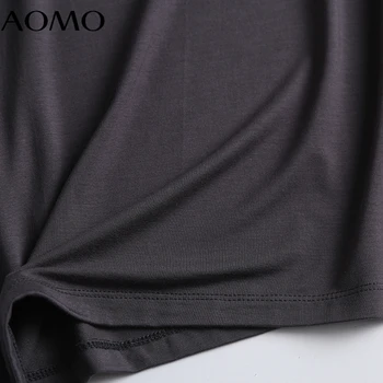 AOMO 2021 Yaz Kadın Baskı Vintage Siyah Pamuklu T Shirt Tees Yüksek Kalite Bayanlar Casual Tee Gömlek Sokak Giyim Üst 6D36A