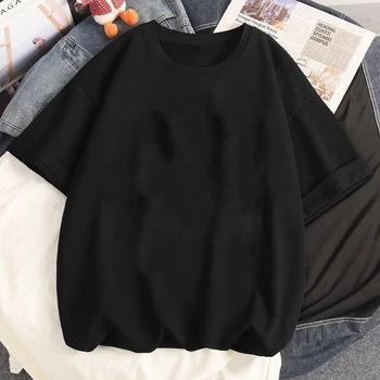 Anime kadın T-shirt Kadın Y2k Kızlar Uzun Kollu Kadın Giyim Kawaii Üstleri Vintage Pulovers Giysileri Gotik Büyük Boy T-shirt