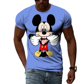Yeni Yaz Karikatür Anime Mickey Mouse 3D T shirt Yeni Erkek Kız Çocuk Moda Streetwear Moda Erkek Kadın Çocuk Serin Üstleri Tee