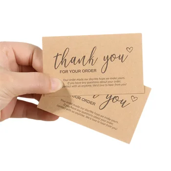 30 Adet Kraft Kağıt Kartı Tebrik Etiketleri Siparişiniz İçin Teşekkür Ederiz Küçük Dükkan İçin Hediye DIY El Sanatları Dekorasyon Kartı Küçük İşletmeler İçin