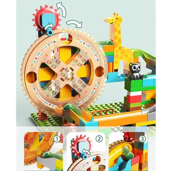 188 ADET Büyük Haddeleme Yeni Özel Mermer Yarış Çalıştırmak Blokları Parçaları yapı tuğlaları Seti Komik DIY çocuk oyuncakları noel hediyesi