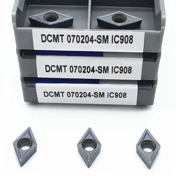 DCMT070204 SM IC907 DCMT070204 SM IC908 eklemek metal dönüm aracı CNC kesme aracı torna aracı DCMT 070204 karbür dönüm ekleme