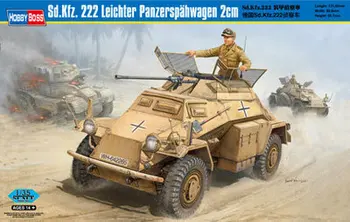 Hobi Patronu # 82442 1/35 SDKFZ 222 Leichter 2cm Panzerspahwagen model seti YENİ hobbyboss