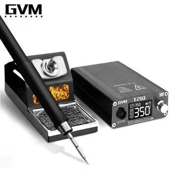 GVM T210 75W Hızlı Isınma Otomatik Uyku Erime Teneke Profesyonel Cep Telefonu Tamir Sabit Sıcaklık Lehimleme İstasyonu