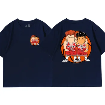 Japon Moda T Shirt Anime Slam Dunk T-shirt Erkek Kadın Streetwear Kawaii Kısa Kollu Tee Gömlek Çift Trend Tişörtleri Tops