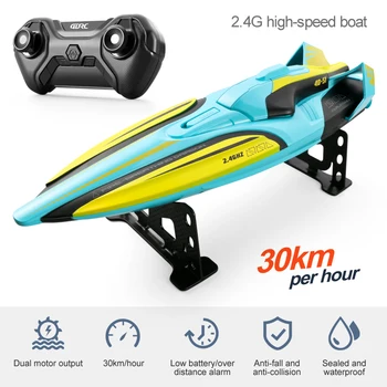 Çocuk Kolu Uzaktan Kumanda Gemi Radyo Uzun Yolculuk Yüksek Hızlı 2.4 G Sürat Teknesi Su Modeli Çocuk Büyük Oyuncaklar