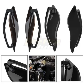 Ayarlanabilir Moto Cam Yan Kanat Cam hava deflektörü İçin Harley Touring Electra Sokak Tri Glide-2020 Kahverengi Siyah