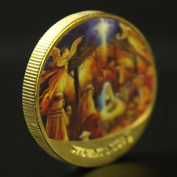 Sessiz Gece Hatıra Altın Kaplama Sikke Barış Prensi Koleksiyon Hediye İsa Sikke hatıra parası