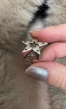 2022 goth estetik Gümüş Kaplama Moda Yıldız Parlak Kristal Bayanlar Nişan Yüzüğü peri grunge coquette y2k aksesuarları