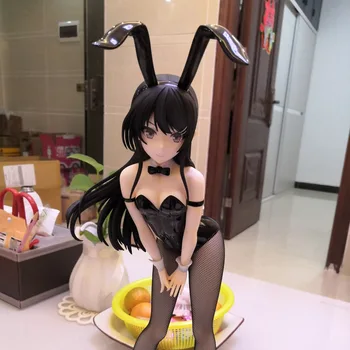 Seksi Anime Kız Figürü Seishun Buta Yarou wa Tavşan Kız Senpai hiçbir Yume wo Minai-Sakurajima Mai-B tarzı-1/4-Tavşan Ver.