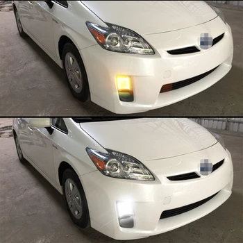 2 adet Ön Tampon Amber sarı Dönüş Sinyalleri İşıklar Meclisi 2010-2011 Toyota Prius Xenon Beyaz LED Gündüz Farları