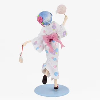 22 cm Anime Yeniden Hayat gelen farklı bir dünya sıfır Yukata ver. Rem PVC Action Figure Koleksiyon Model Oyuncak