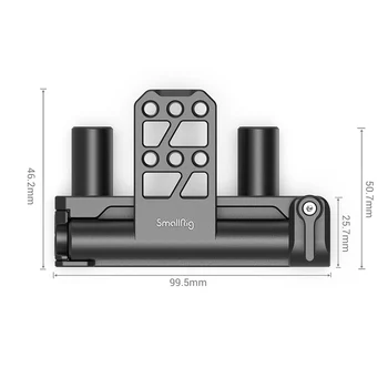 SmallRig Çift 15mm Çubuk Pil Menteşe 1/4 - 20 dişli delikli Hafif ve taşınabilir Açı ayarlanabilir - 2802
