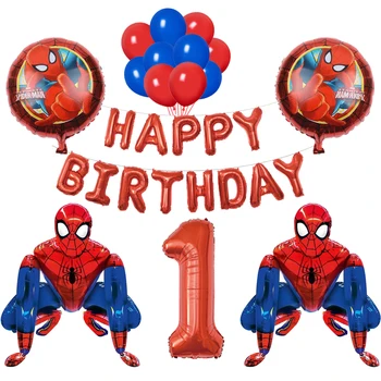 3D Folyo süper kahraman adam Balon örümcek adam Doğum Günü Partisi Dekorasyon çocuk Oyuncak bebek duş balon Hava Globos fotoğraf sahne