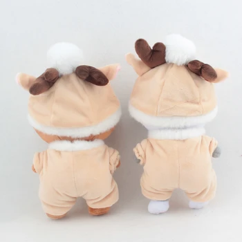 20 cm oyuncak bebek giysileri Skz peluş oyuncaklar Noel Ren Geyikleri Kazak + Şapka Giyinmek Kaçak Çocuklar Doldurulmuş hayvan Peluş Elbise Hediyeler