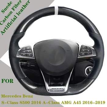 Araba direksiyon kılıfı Su Geçirmez Fit Mercedes Benz S-class İçin S500 2016 A Sınıfı AMG A45 2016-2019 Oto Araba Aksesuarları