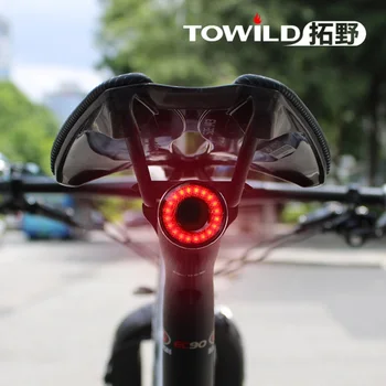 Towıld Bisiklet Kuyruk Lambası MTB Yol Bisikleti Gece Bisiklet arka ışık akıllı Fren Sensörü uyarı ışığı su Geçirmez Bisiklet aksesuarları