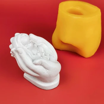 PRZY Silikon Kokulu Mum Kalıpları 3D Hazine Palmiye Buda Bebek Fondan Kalıp Çikolata Pişirme Kalıp Sabun Kalıpları El Yapımı