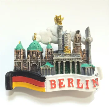 3D Almanya Berlin Buzdolabı buzdolabı mıknatısı Manyetik Çıkartmalar Antik Mimari Turizm Hatıra Çocuklar için Ev Dekorasyon