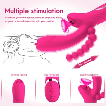 3 in 1 Klitoral Emme Vibratör Kadın Kadınlar İçin Klitoris Klitoris Enayi Vakum Stimülatörü Yapay Penis Seks Oyuncakları Ürünleri Yetişkinler için 18