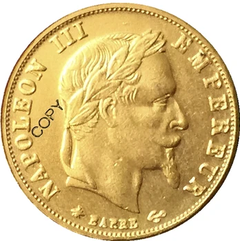 1866 Fransa 5 Frank - Napolyon III paraları kopya