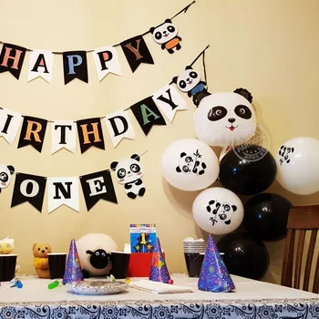 Karikatür Panda Folyo Balonlar Karikatür Hayvan balon Panda Balon Doğum Günü Partisi Dekorasyon Globos Çocuk Oyuncak helyum bebek gösterisi kaynağı