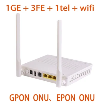 Yeni Orijinal EG8141A5 1GE+3FE+1tel + Wifi Gpon ONU EPON ONT HS8145C FTTH modem yönlendirici ingilizce Yazılım ve Güç