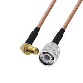 RG178 Kablo Kabel SMA Dişi Jack Sağ Açı TNC Erkek adaptör Pigtail Koaksiyel RF bağlantı kablosu 0.1m0. 5m1m2m