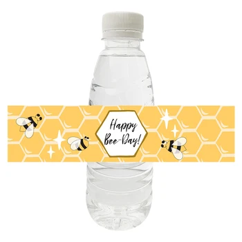 10 adet, Kişiselleştirilmiş Su Şişesi Etiketleri Mutlu Arı Günü Çıkartmalar Mutlu Doğum Günü Bal Arısı Parti Bebek Duş Süslemeleri Çocuk Oyuncak