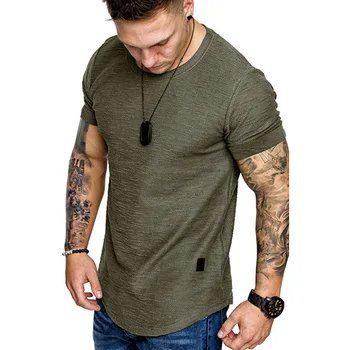 Erkek Trend kısa kollu tişört Üst Yuvarlak Boyun Rahat Spor Kısa Kollu erkek dış mekan tişörtü