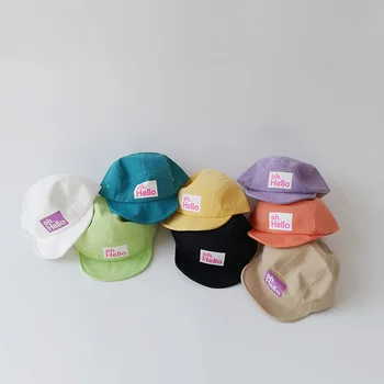 Bahar Sonbahar Bebek beyzbol şapkası Kore Versiyonu Toddler Bebek Yumuşak Ağız Açık güneş şapkası Çocuk Saf Renk Snapback Şapka