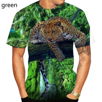 Moda Hayvan T Shirt 3d Baskı Çita Serin T Shirt Erkekler Kadınlar İçin Rahat Yaz Spor Üstleri Tee