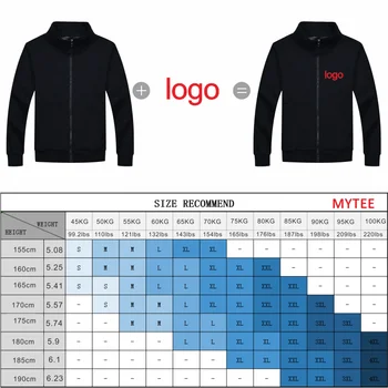 MYTEE Kış Kalın Rahat Stand-Up Yaka fermuarlı ceket Özel / Nakış / Baskı Şirketi Marka Logosu DIY Ceket Toptan