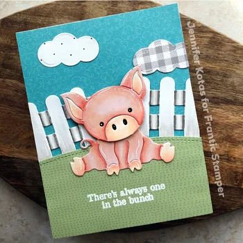 Yeni Sevimli Piggy bir Kalem Zanaat Kabartma Kalıp 2021 Metal Kesme Ölür DIY Dekoratif Scrapbooking Albümü Kart Yapımı Yok pullar
