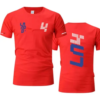 Formula 1 Mclaren Lando Norris Erkek Kadın kısa kollu tişört F1 Yarış Takımı Logosu Gömlek Yaz Giyim 2022